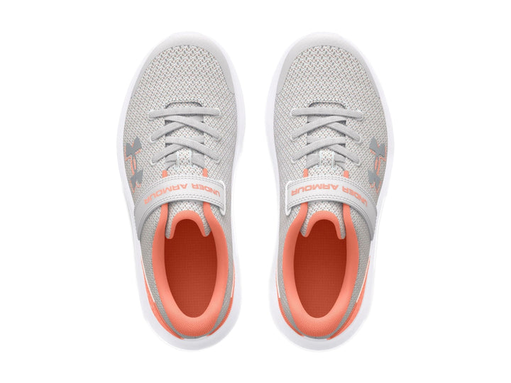 Tenis Under Armour GPS Surge 4 Gris y Rosa para Niña