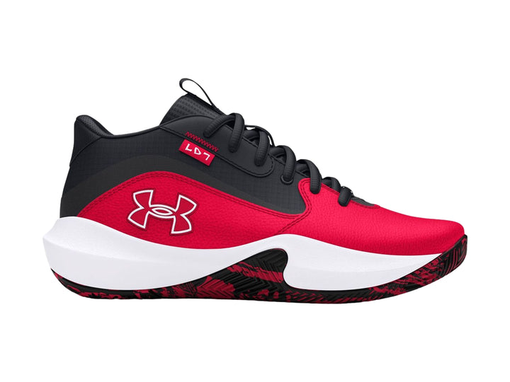 Tenis Under Armour Lockdown 7 Rojo y Blanco para Niño
