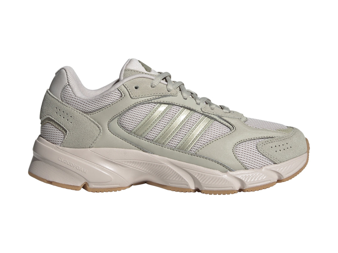 Tenis Adidas Crazychaos 2000 color gris putty con suela gruesa y detalles de malla.