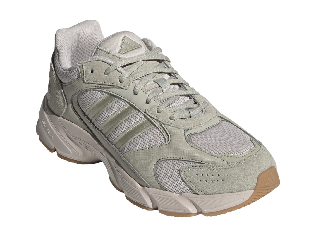 Tenis Adidas Crazychaos 2000 color gris putty con suela gruesa y detalles de malla.