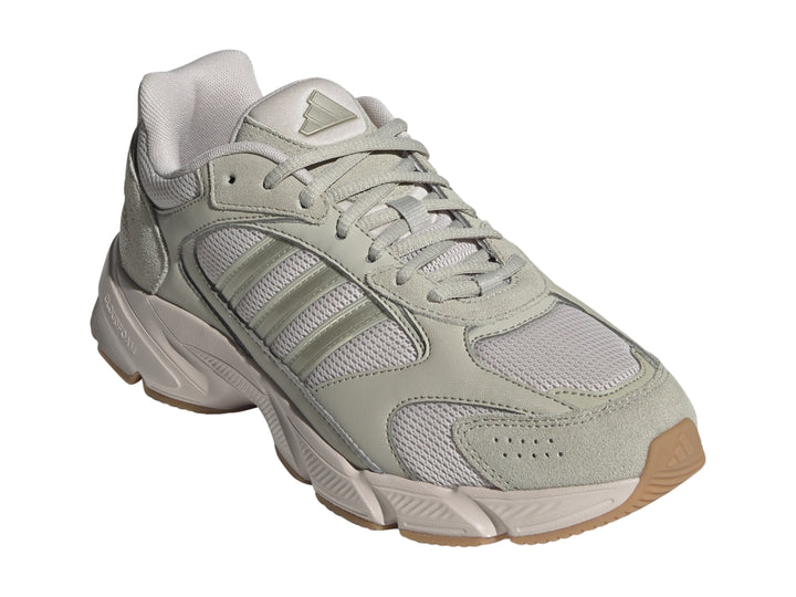 Tenis Adidas Crazychaos 2000 color gris putty con suela gruesa y detalles de malla.