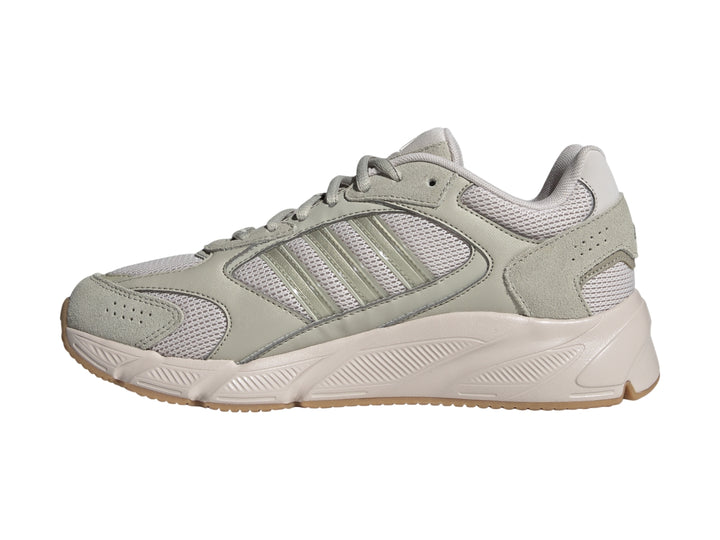 Tenis Adidas Crazychaos 2000 color gris putty con suela gruesa y detalles de malla.