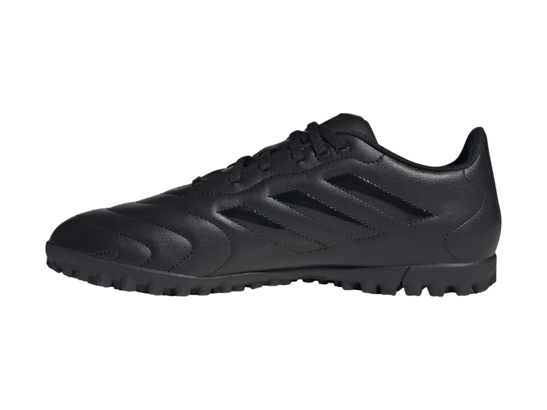 Zapato de fútbol Adidas Goletto VIII TF color negro con suela para césped sintético.