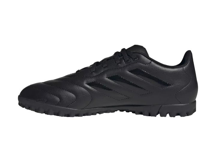 Zapato de fútbol Adidas Goletto VIII TF color negro con suela para césped sintético.