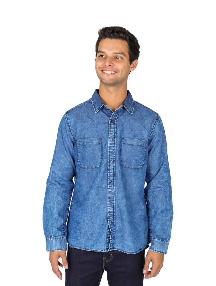 Camisa de Mezclilla Sherman Morgan Azul para Hombre