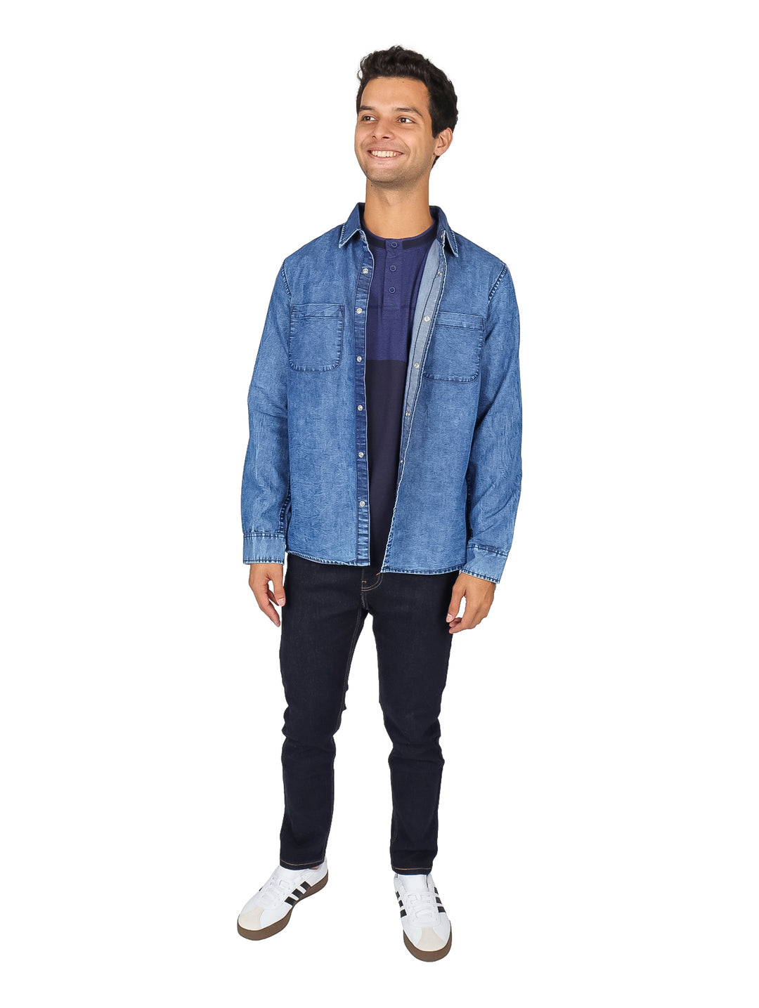 Camisa de Mezclilla Sherman Morgan Azul para Hombre