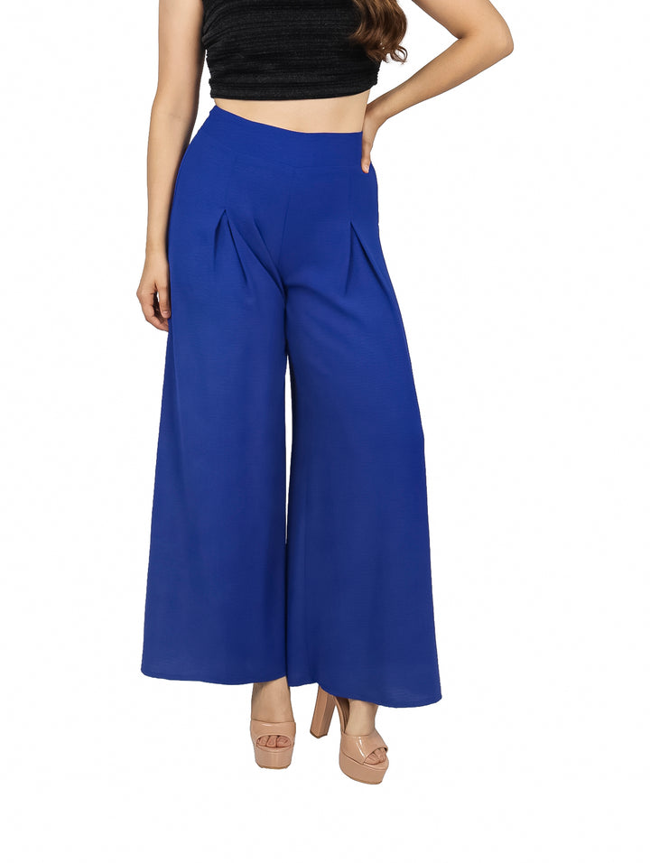 Pantalón ATOK Fluido Campana Azul para Mujer
