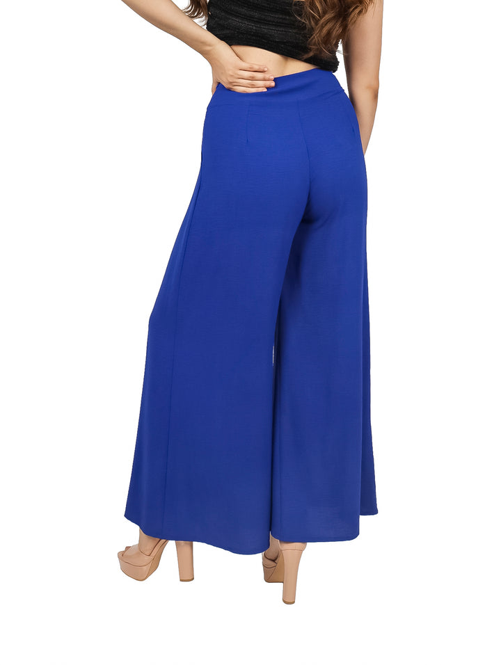 Pantalón ATOK Fluido Campana Azul para Mujer