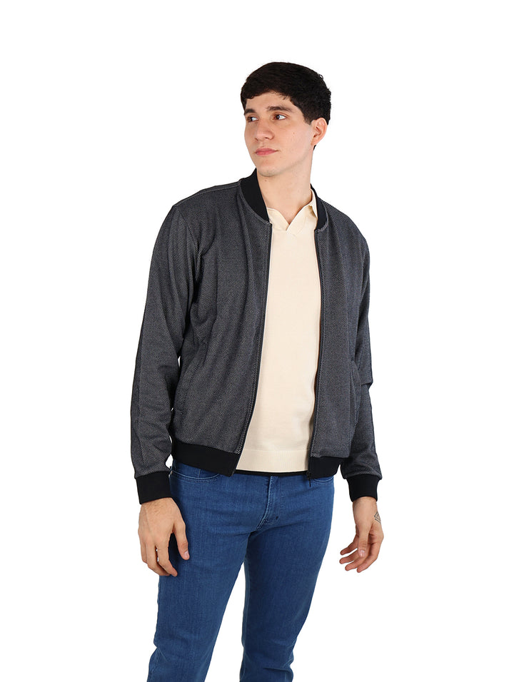 Chamarra Bomber American Fly Negro para Hombre