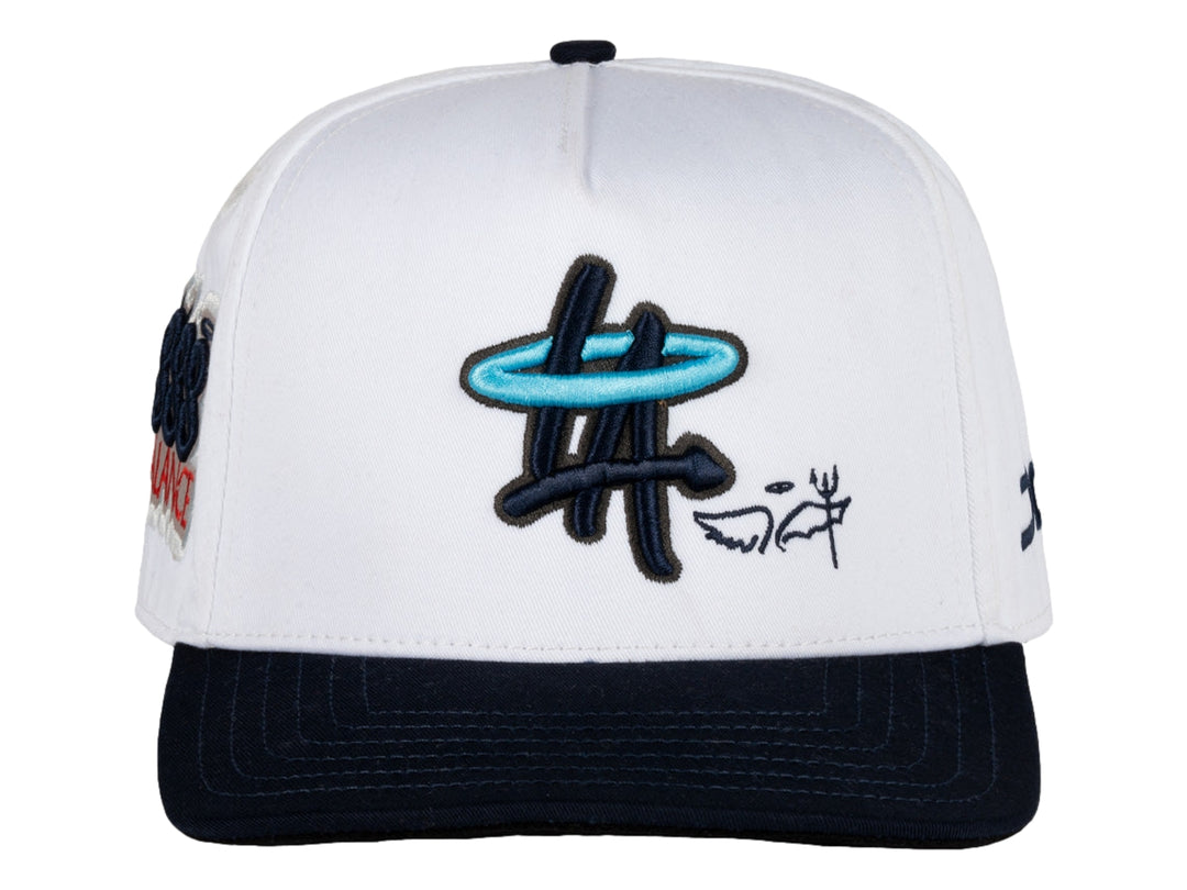 Gorra Snapback JC Hats Balance Blanco y Azul Marino para Hombre