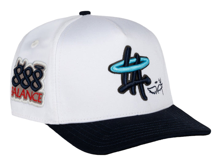Gorra Snapback JC Hats Balance Blanco y Azul Marino para Hombre