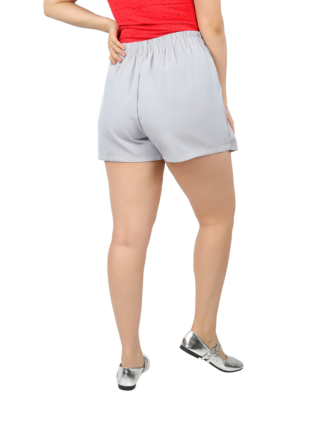 Short Falda ATOK Gris con Moño para Mujer