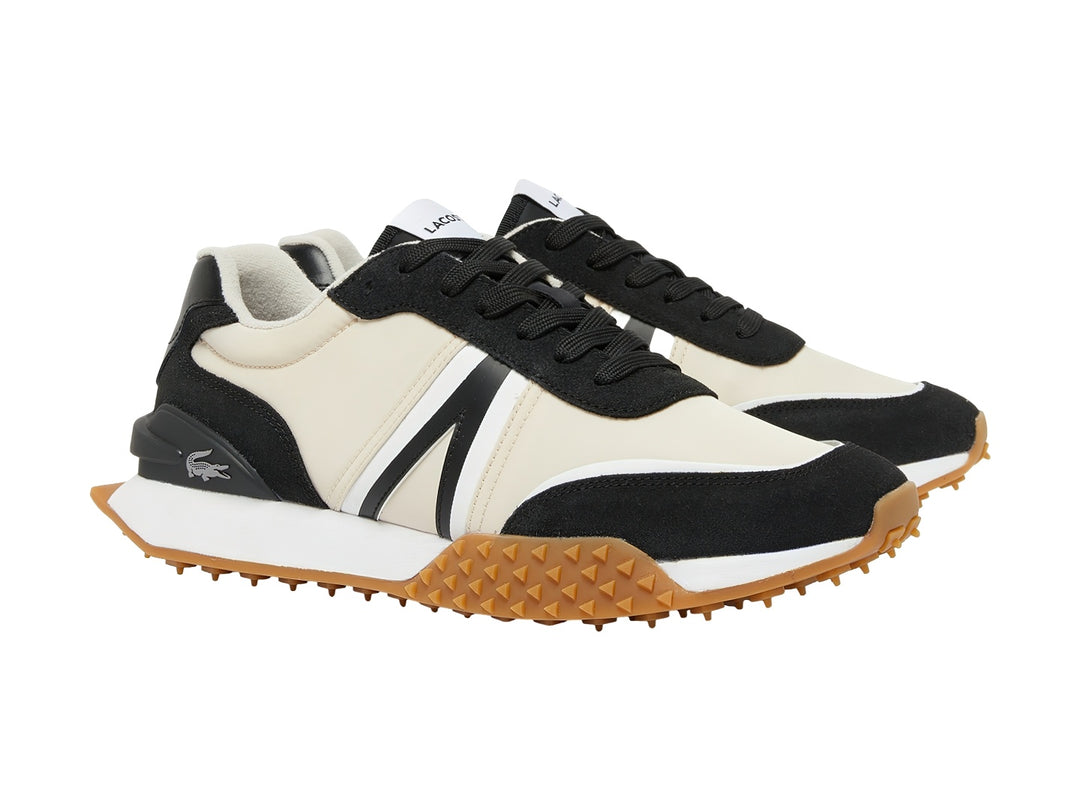 Tenis Lacoste L-Spin Deluxe Negro y Blanco Roto para Hombre