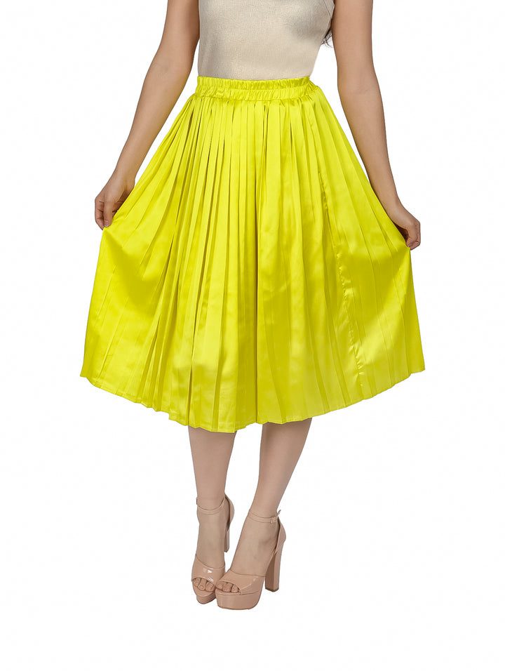 Falda Tableada ATOK Color Lime para Mujer