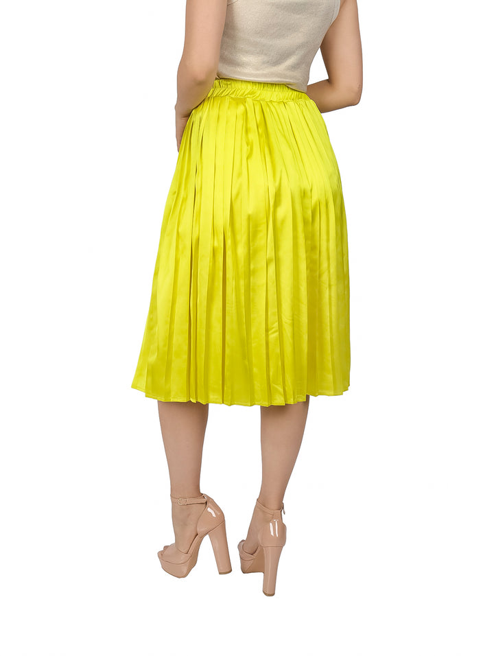 Falda Tableada ATOK Color Lime para Mujer