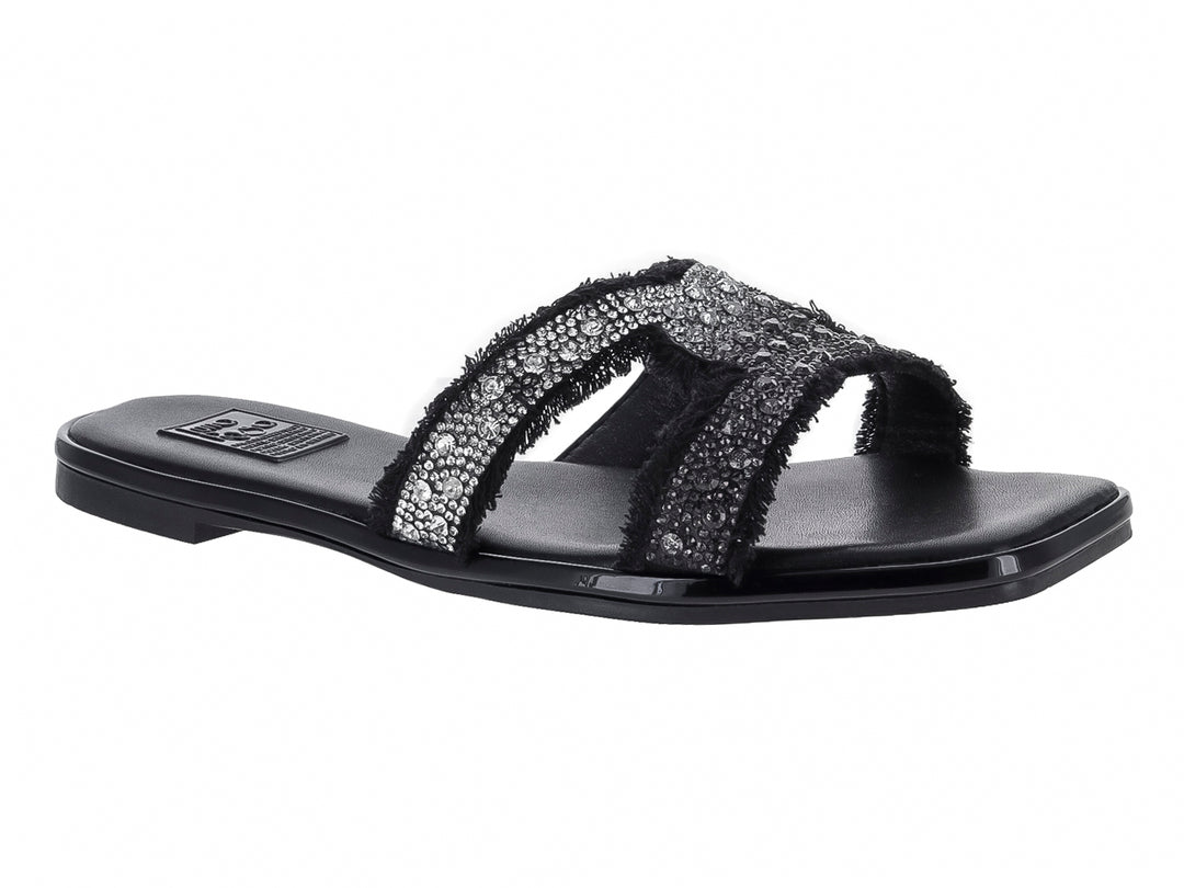 Sandalias Luna Rosa Negro Plata para Mujer
