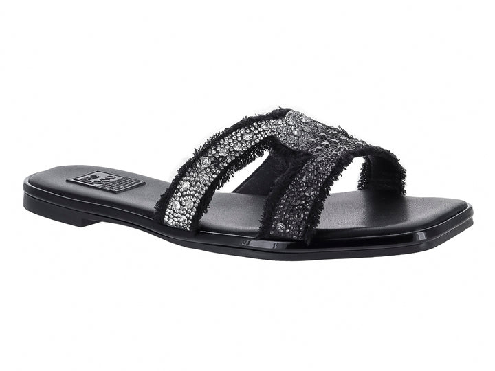 Sandalias Luna Rosa Negro Plata para Mujer