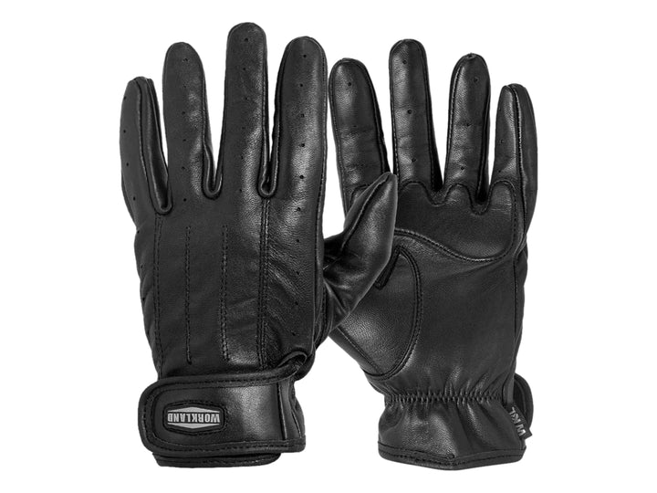 Guantes para Motociclista WKL Piel Negro