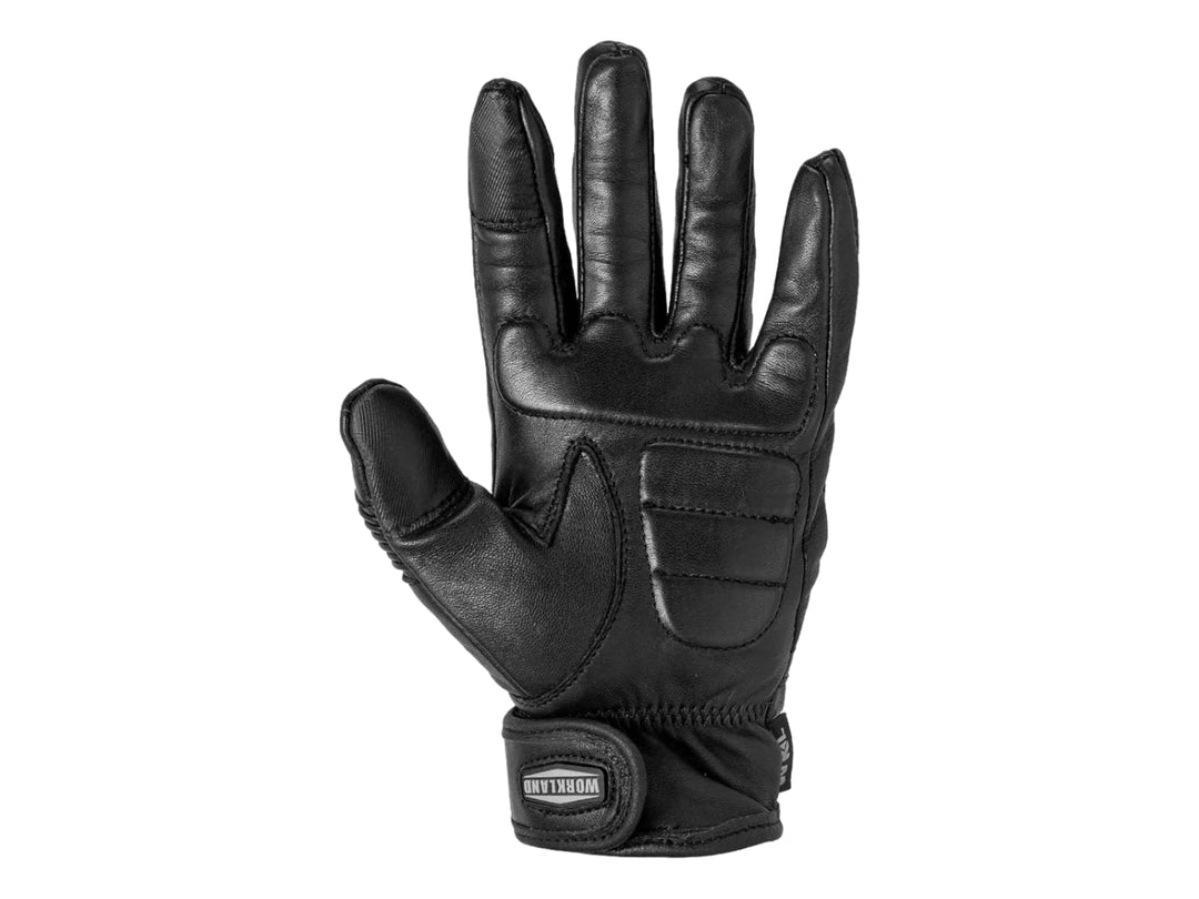 Guantes de Piel WKL para Motociclista Negro Unisex