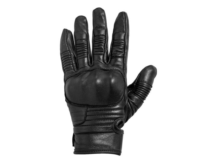 Guantes de Piel WKL para Motociclista Negro Unisex