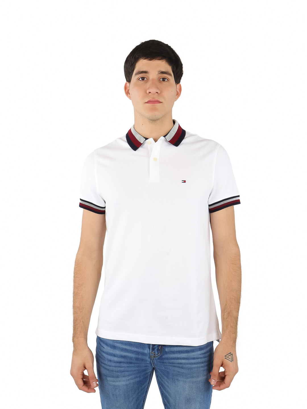 Playera Polo Tommy Hilfiger Blanca para Hombre