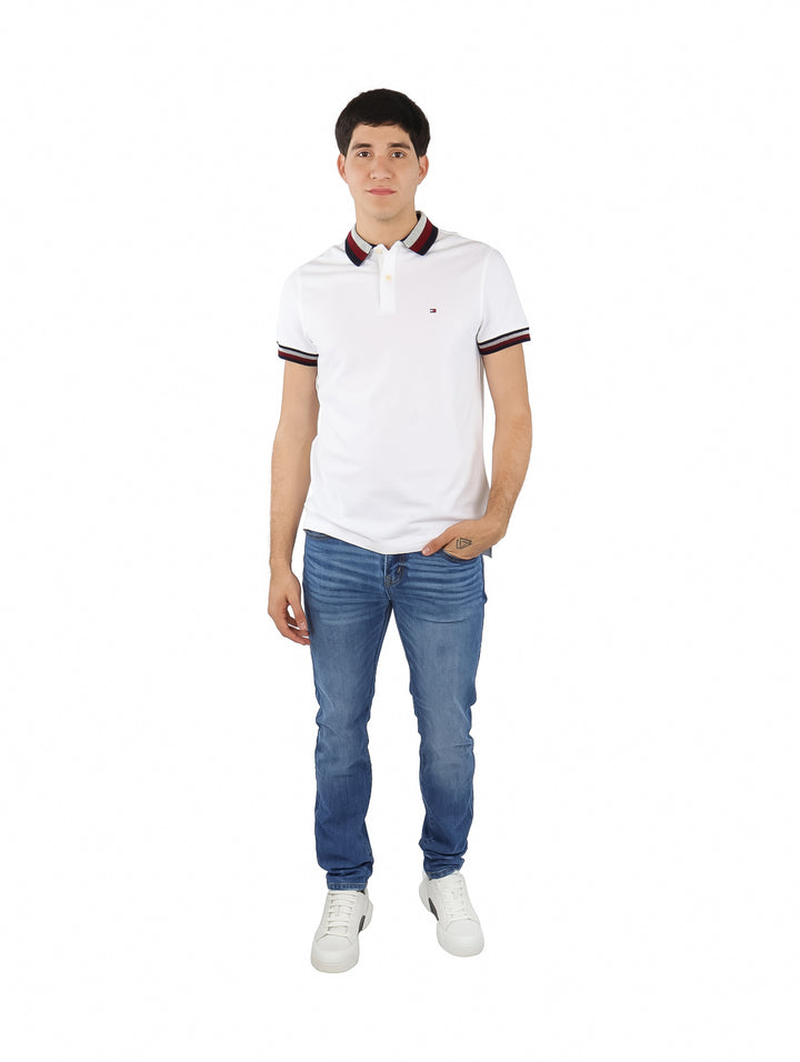 Playera Polo Tommy Hilfiger Blanca para Hombre