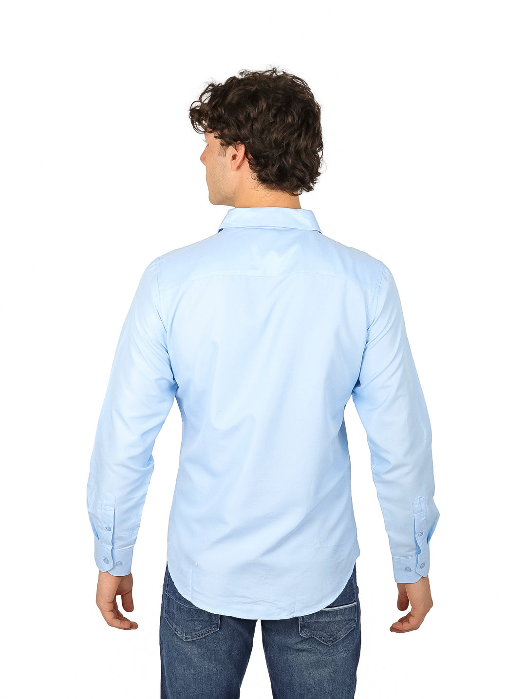 Camisa American Fly Manga Larga Azul Cielo para Hombre
