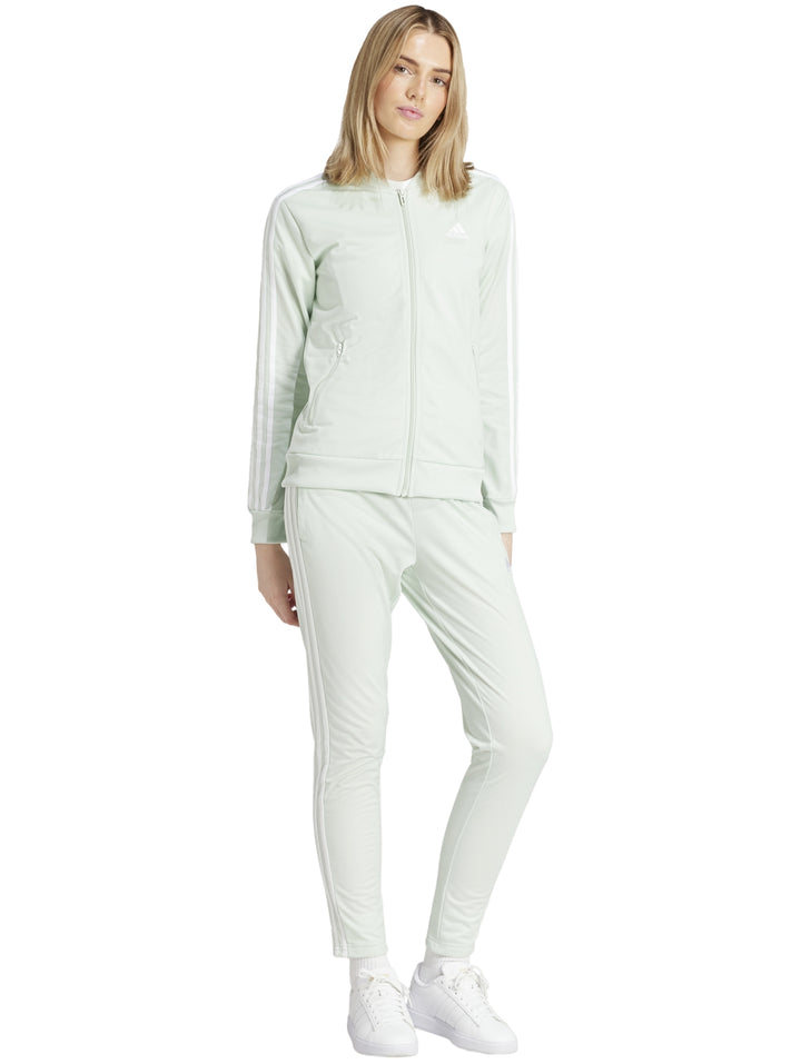 Conjunto Deportivo Adidas Essentials 3 Franjas Linen Green para Mujer