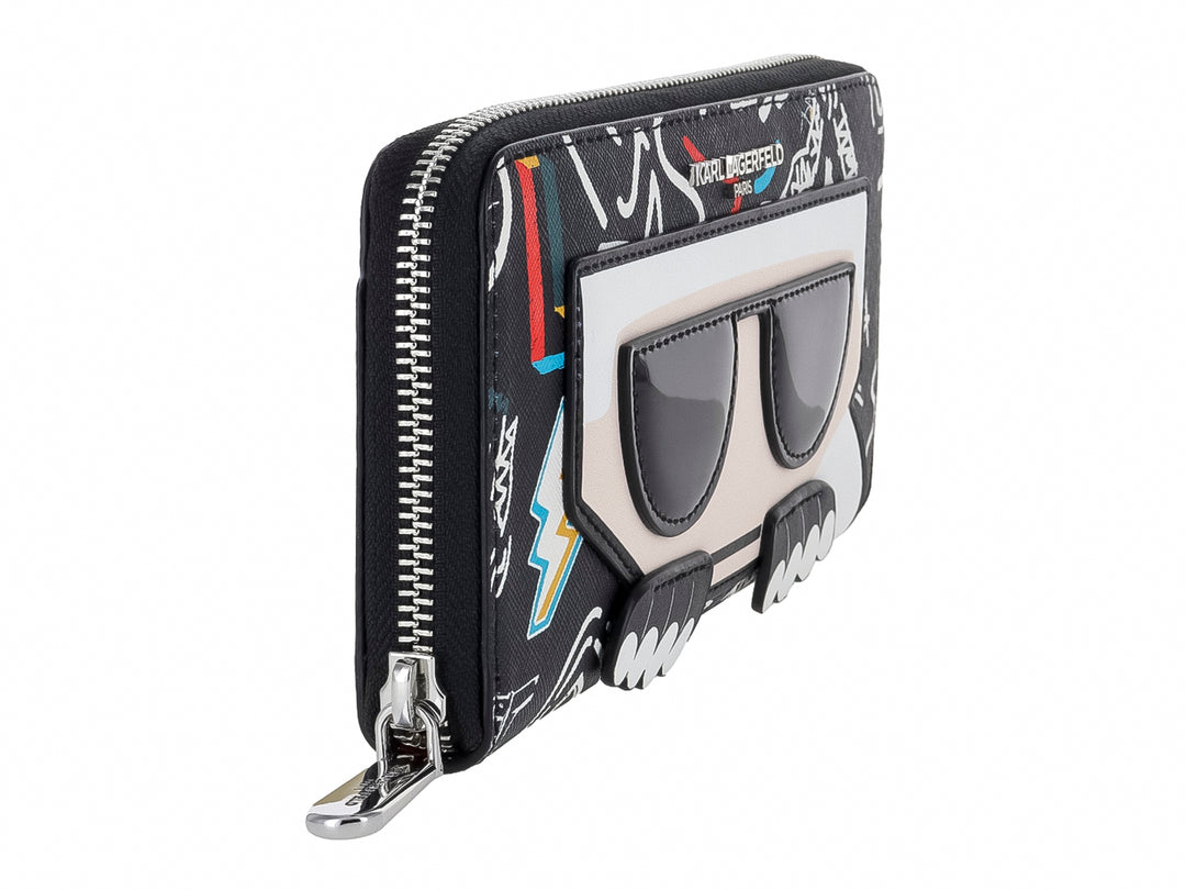 Bolsa de Hombro Karl Lagerfeld Negro y Naranja para Mujer