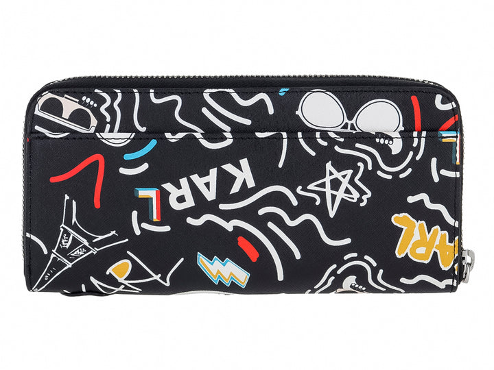 Bolsa de Hombro Karl Lagerfeld Negro y Naranja para Mujer