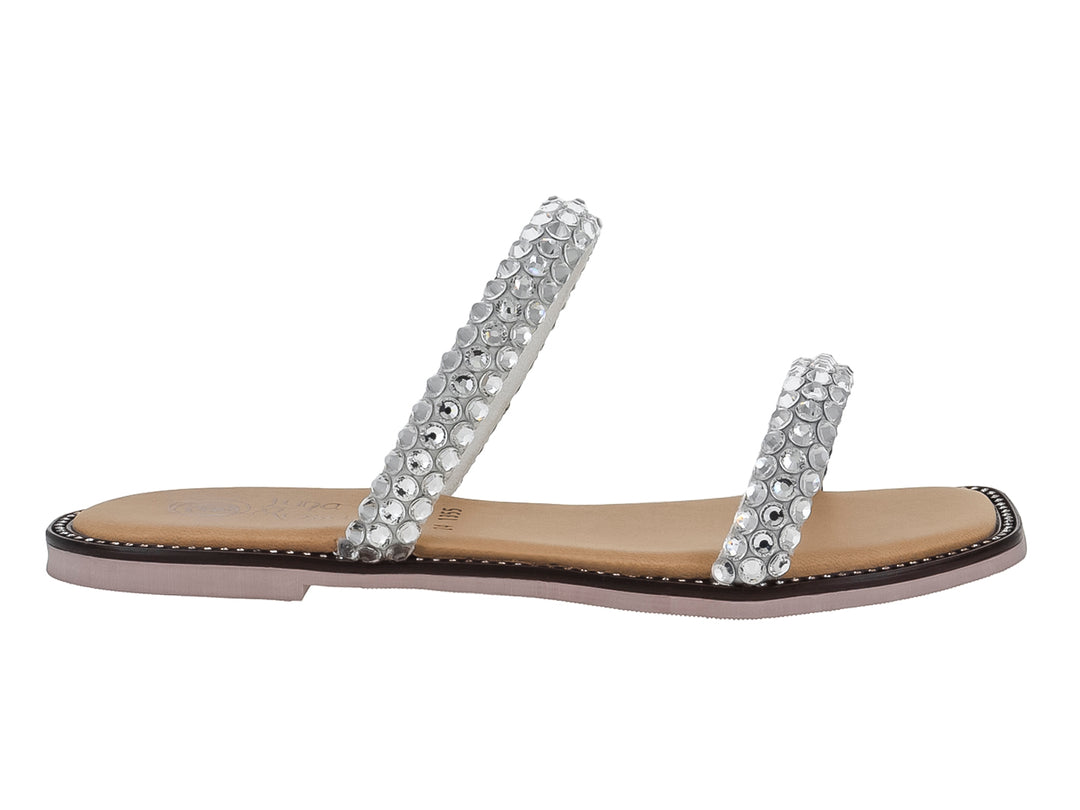 Sandalias Luna Rosa Plata para Mujer