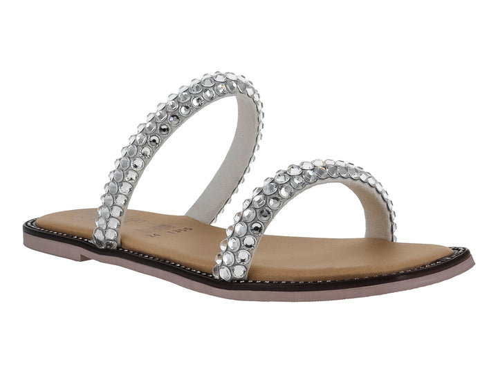 Sandalias Luna Rosa Plata para Mujer