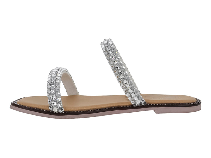 Sandalias Luna Rosa Plata para Mujer