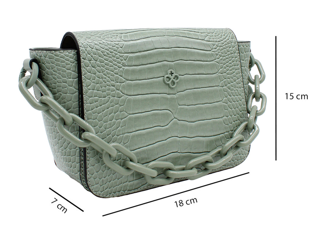 Bolso Jaime Ibiza Croco Aqua para Mujer