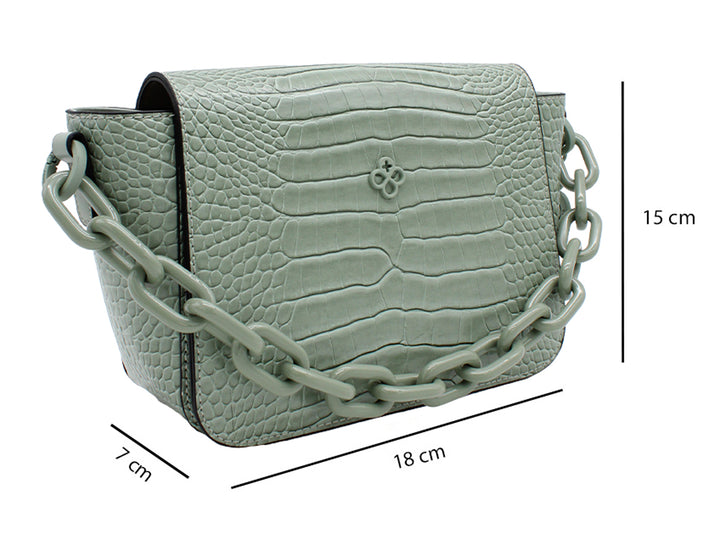 Bolso Jaime Ibiza Croco Aqua para Mujer