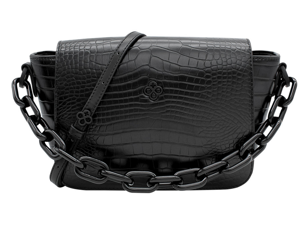 Bolso Jaime Ibiza Croco Negro para Mujer