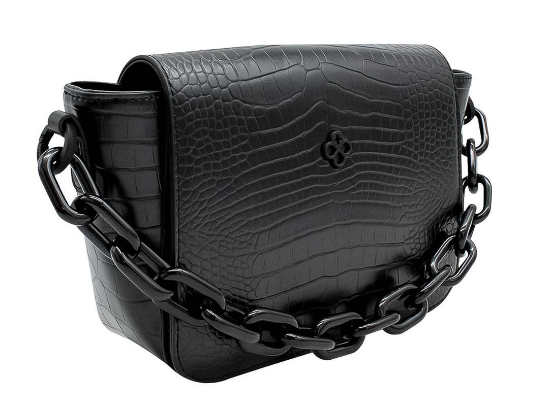 Bolso Jaime Ibiza Croco Negro para Mujer