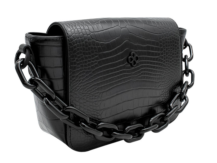 Bolso Jaime Ibiza Croco Negro para Mujer