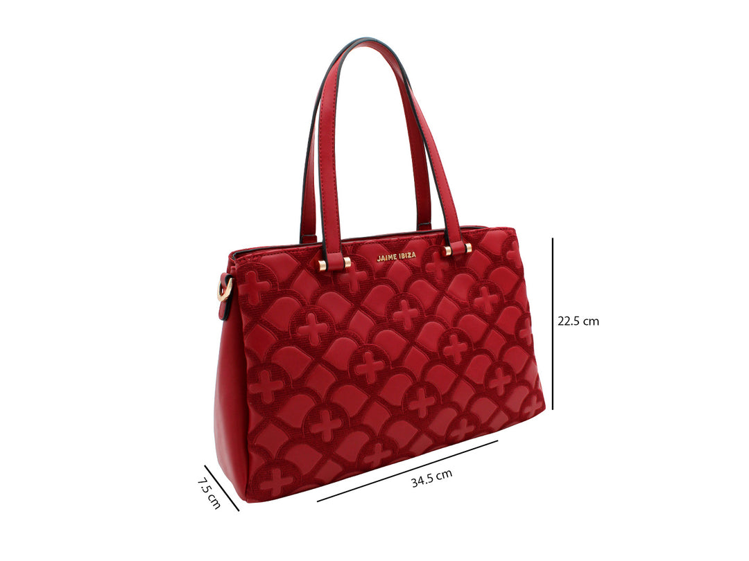 Bolsa de Hombro Jaime Ibiza Rojo para Mujer