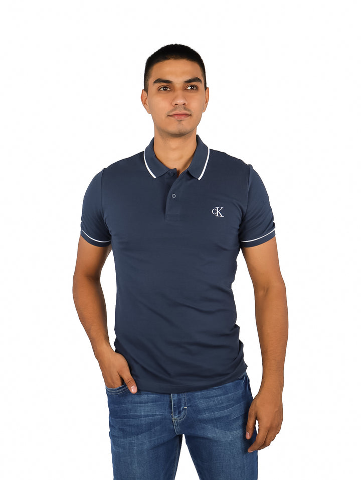 Playera Polo Calvin Klein Azul para Hombre