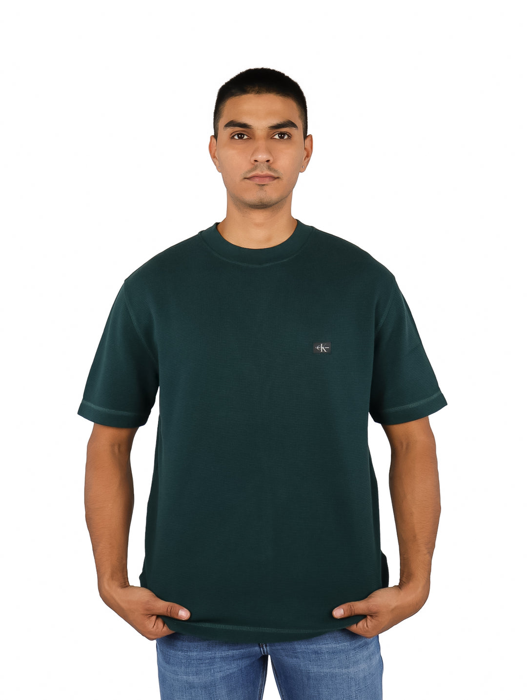 Playera Calvin Klein Verde Ponderosa Pine para Hombre