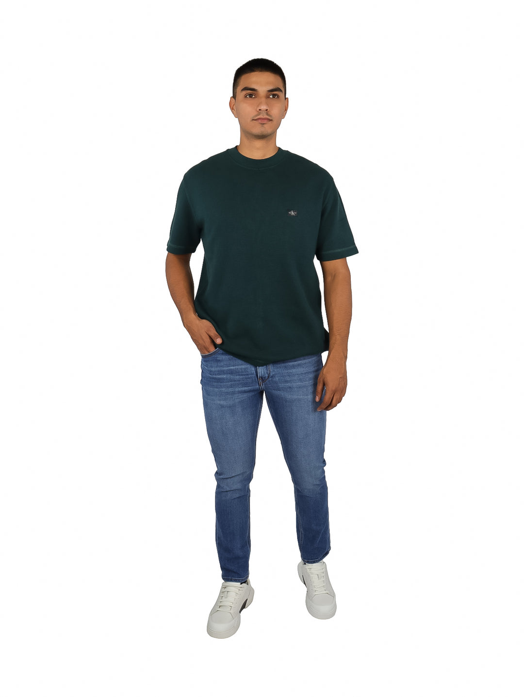 Playera Calvin Klein Verde Ponderosa Pine para Hombre