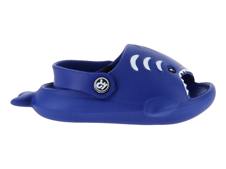 Sandalia azul con forma de tiburón para Niño, fabricada en material sintético EVA.