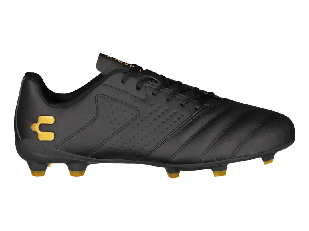 Tenis de Fútbol Charly Negro con Oro para Hombre
