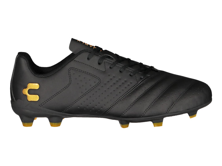 Tenis de Fútbol Charly Negro con Oro para Hombre