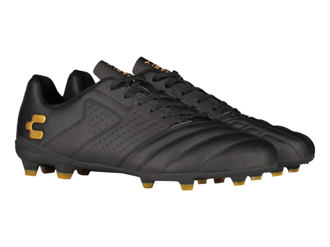 Tenis de Fútbol Charly Negro con Oro para Hombre