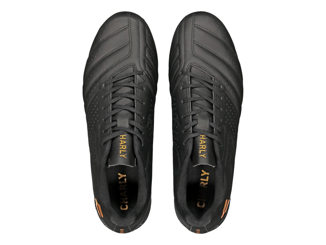 Tenis de Fútbol Charly Negro con Oro para Hombre