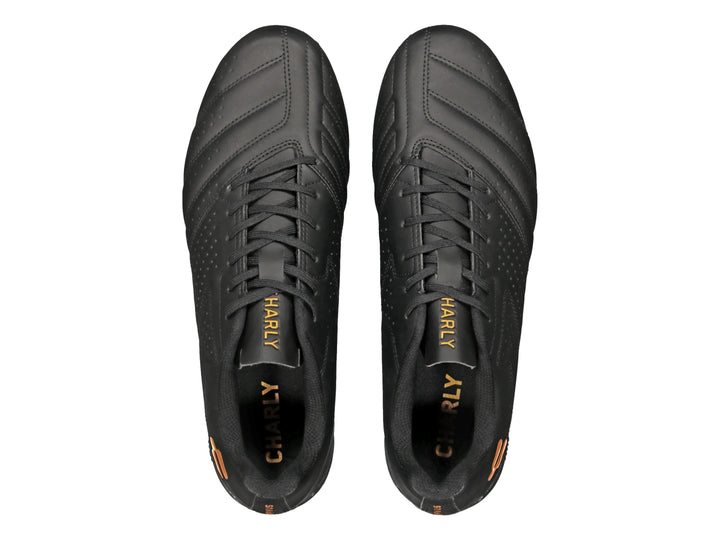 Tenis de Fútbol Charly Negro con Oro para Hombre