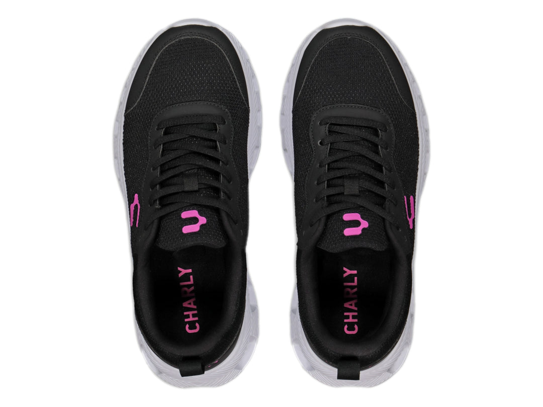 Tenis Charly Negro con Fucsia para Mujer