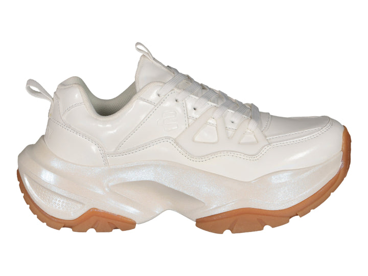 Tenis Charly Chunky Blanco y Camel para Mujer